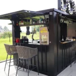 Shipping Container Bar 8×2 Meters Black Ral 9005 - Image 4