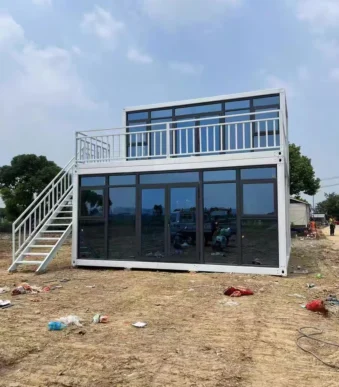 Two Floor Container House Kit Glass Walls