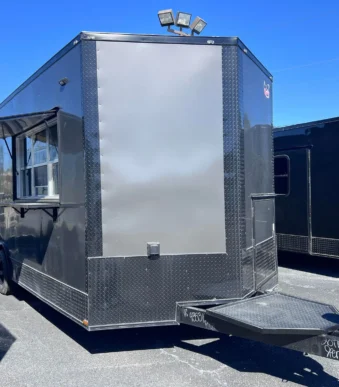Black 8.5×20 Concession Trailer for Sale | Custom Mobile Food Trailer