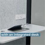 Solo Office Pod, Sound Pod, Mobile Office Pod Booth, SoundProof Booth for Office, Privacy pod, Mobile Roller with Desk, LED Light, Centrifugal Fans and AC... - Image 4
