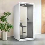 Quiet Meeting Pod with Acoustic Panels, Office Soundproof Booth with Furniture, Portable Removable Working Booth for Private Phone Calling, Study,...