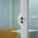 GEARONIC Mobile Office Pod Booth, Standard Sound Proof Office Pod for 2 People, Sound Pod Booth with Mobile Roller, LED Lighting System,Fans and AC USB Ports - Image 5