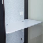 GEARONIC Mobile Office Pod Booth, Sound Proof Booth for Home, Mobile Roller with Desk, LED Light, Fans and AC USB Ports (Black Obsidian) - Image 7