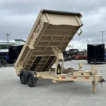 7×14 7TON Telescopic Dump Trailer with alum wheels