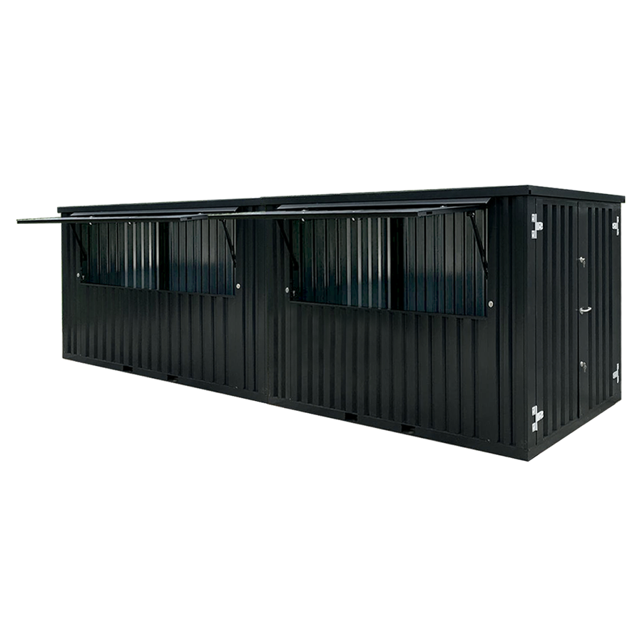Bar-Container-8x2-RAL-9005-2 Flat Pack Container 8×2 Meters Black Ral 9005 - Image 1