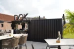 Shipping Container Bar 8×2 Meters Black Ral 9005