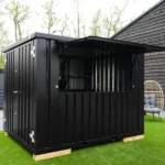 Black Shipping Container Bar 3×2 Meters – Demountable, Folding Canopy