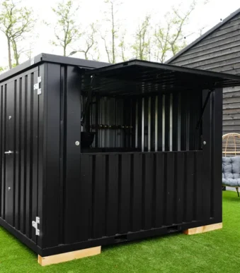 Black Shipping Container Bar 3×2 Meters