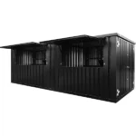 20 Foot Container Bar for Pop-up Shops and Events – Black RAL 9005 - Image 2