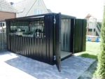 Flat Pack Container 4×4 Meters Black Ral 9005 - Image 4