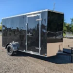 Fast Cargo 6×12 Tandem Axle Blackout Enclosed Trailer For Sale