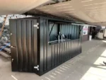 Flat Pack Container 4×4 Meters Black Ral 9005 - Image 2