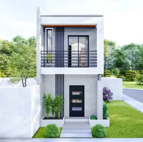 Frosty Modern 2 Story With 2 Bedrooms One Bathroom Wooden/ Stucco Tiny Home