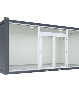 6×3.2 m Glass Container, 1 Glass Wall