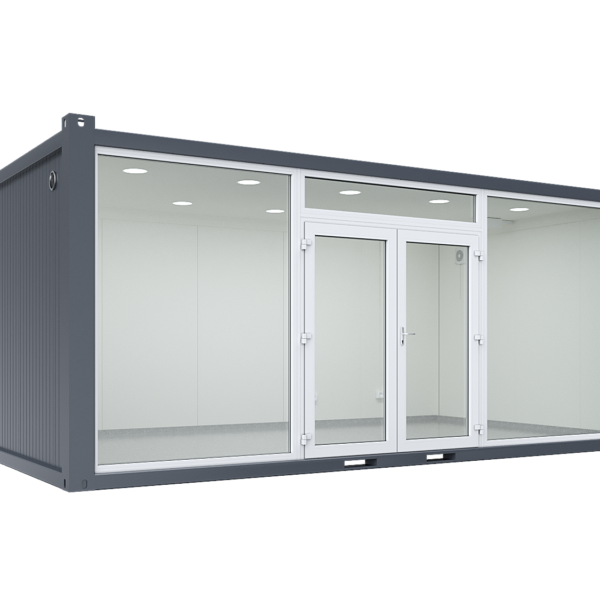 6×3.2 m Glass Container, 1 Glass Wall